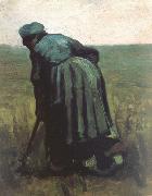 Peasant Woman Digging (nn04), Vincent Van Gogh